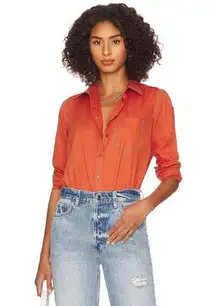 Free People Power Move Bodysuit Tiger Red Womens Size XS