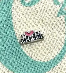 Origami Owl Living Lockets HTF Retired I heart Cheer Floating Charm