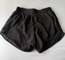 Black Lululemon Hotty Hot Shorts 4"