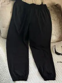 Aerie Offline black pull on elastic waist workout lounge jogger pant M