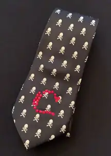 Vintage Y2K candies skull print punk tie