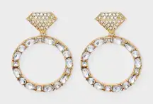 Ring nwt bride Marriage Material Drop Earrings - Statement Jewelry,