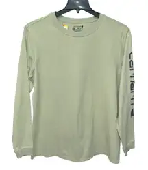 Carhartt Womens Loose Fit Heavyweight Long-Sleeve Graphic Logo T-Shirt  XL 16-18