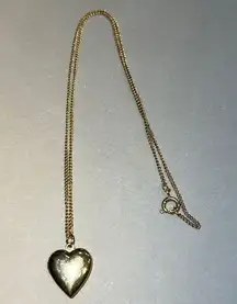 Heart Locket Chain Gold Tone