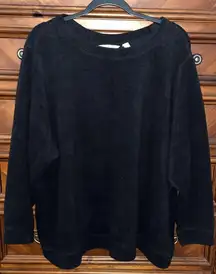 Denim & Co. Comfort Zone Baby Sherpa Crewneck Pullover 30” P2P