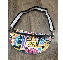 Brighton Graffiti Love Floral Crossbody Belt Bag Bum Bag Fanny Pack NEW