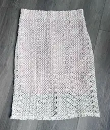 Free People midi skirt crocheted detail