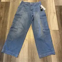 Madden NYC New! Blue slater Cargo Jeans size L