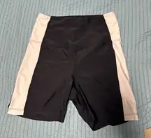 PacSun Black and White Bike Shorts