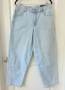 American Eagle Light Blue Baggy Barrel Jeans 29