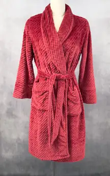 Soft Surroundings Women Robe‎ Medium Cozy Plush Lounge Sleepwear Loungewear
