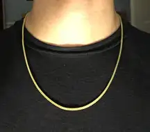 Gold Chain Franco 22in 2mm .925 Italy 