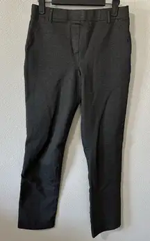 Quince Ultra-Stretch Ponte Straight Leg Pant Charcoal Gray Womens Small Office‎