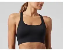 Athleta aurora bra a-c size medium ribbed black