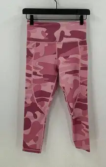 Zyia Active Pink Camo Light & Tight Pocket Capri Leggings Size 4