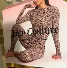 New viral Juicy Couture cheetah Leopard Print Top and Legging Set size X-Large