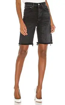 AGOLDE Black Denim 90s Mid-Rise Loose Shorts