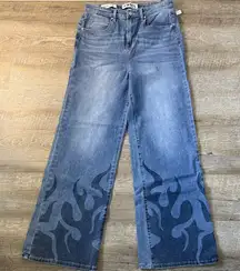 NWT PTCL Ethikal Brand Flame Wide Leg Jeans Size 29