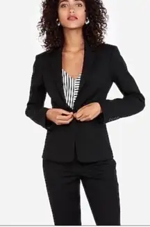 Ted Baker London Black Blazer Wool Blend Size 1