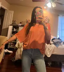 Orange T-shirt Top