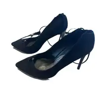 Brian Atwood Hanna Black Suede Heels Pumps Size 10