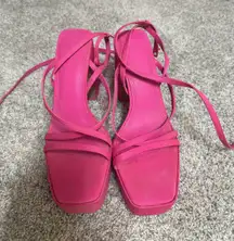 Pink Block Heels