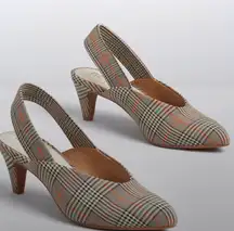 NWOT Anthropologie Plaid Kitten Heel