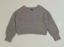 Vylette Lilac Fuzzy Metallic Knit Cropped Sweater Women’s Small Cozy Soft Glam