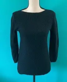 Croft and barrow black knit sweater in size small