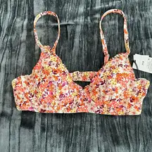 Floral Print Bikini Top Size 34B by shade shore