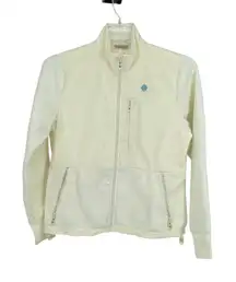 Ruff Hewn White Women's Full Zip Fleece‎ Jacket 100% Polyester - Size Medium