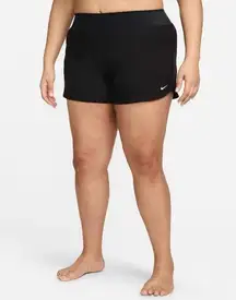 NIKE Basic Element Black Swim Shorts Size 1x Built In Undergarments