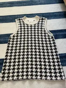 Loft Checkered Vest Sweater