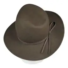 Target 100% Wool Fedora Hat Brown Wide Brim Western Boho Festival Concert Safari