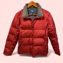 Cute vintage 90s Cherry down fleece lined puffer Fuda Sport warm cozy winter