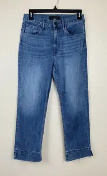 3x1 NYC Abigial Split Crop Jeans Frayed Hem High Rise