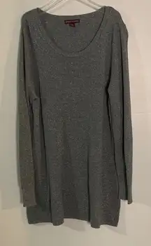 Jessica London Metallic Gray Knit Top