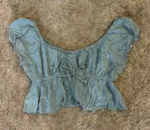 PacSun blue peplum top