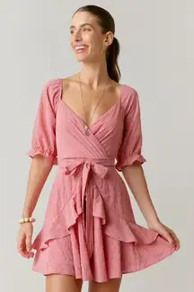 francesca’s mi ami faye ruffle mini dress