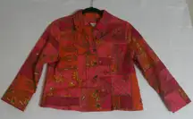Susan Bristol‎ Vintage Womens Petite Medium Patchwork Sequin Jacket Floral Boho