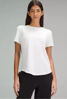 Lululemon White Love Curved Hem Crewneck Tee Size 8