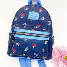 Disney  X Loungefly Lilo & Stitch Costumes Halloween Mini Backpack Blue