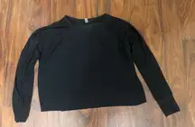 Beyond Yoga Charcoal Black Long Sleeve Top large cuffs very soft size large