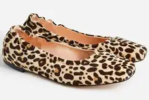 J. Crew Anya Scrunchie Ballet Flats in Calf Hair Size 6
Leopard Print