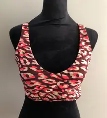Offline by Aerie Women's Large Cheetah Print Sports Bra‎ Pink Animal Print NWT