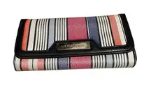 Liz Claiborne Black and Pink Geometric Wallet