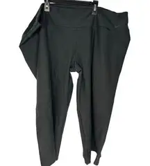 Nike Dri-Fit Cropped Wide Leg Pants Women's Plus Size 3X Black Athleisure Active