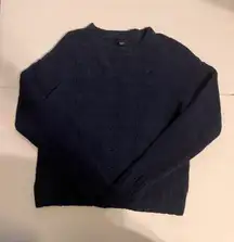 Sweater Womens XSmall Blue Pullover Sweatshirt Cable Knit