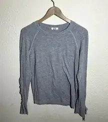 NWOT LNA Gray Long Sleeve With Sleeve‎ Details Size Small