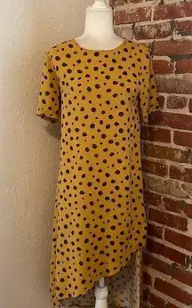 Last chance- MINKPINK - Mustard Yellow Polka Dot Assymetrical Dress